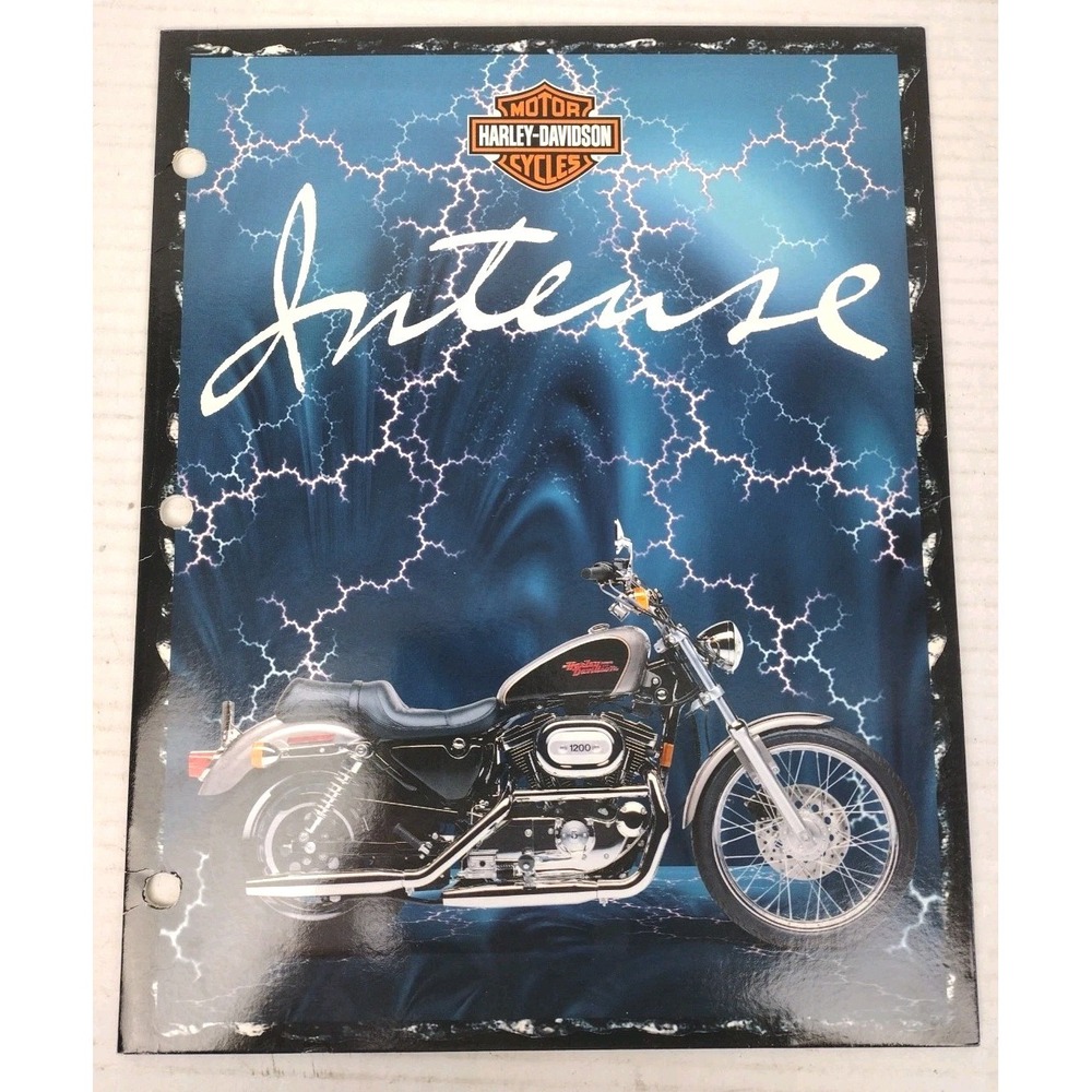 VTG 1996 Y2K Mead Portfolio Folder HARLEY DAVIDSON Motorcycle INTENSE USA H-D